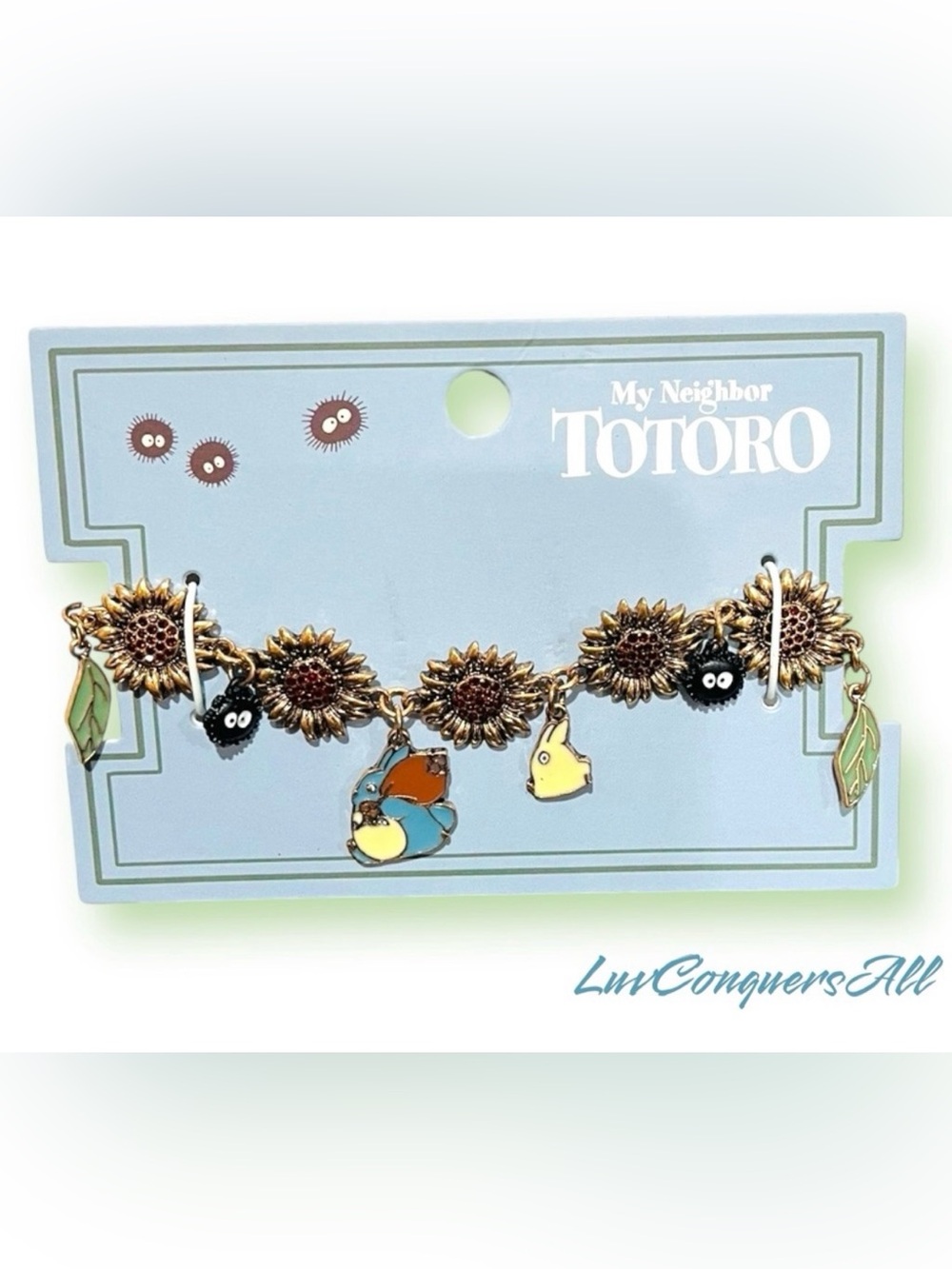 Studio Ghibli My Neighbor Totoro Floral Rustic Charm Bracelet